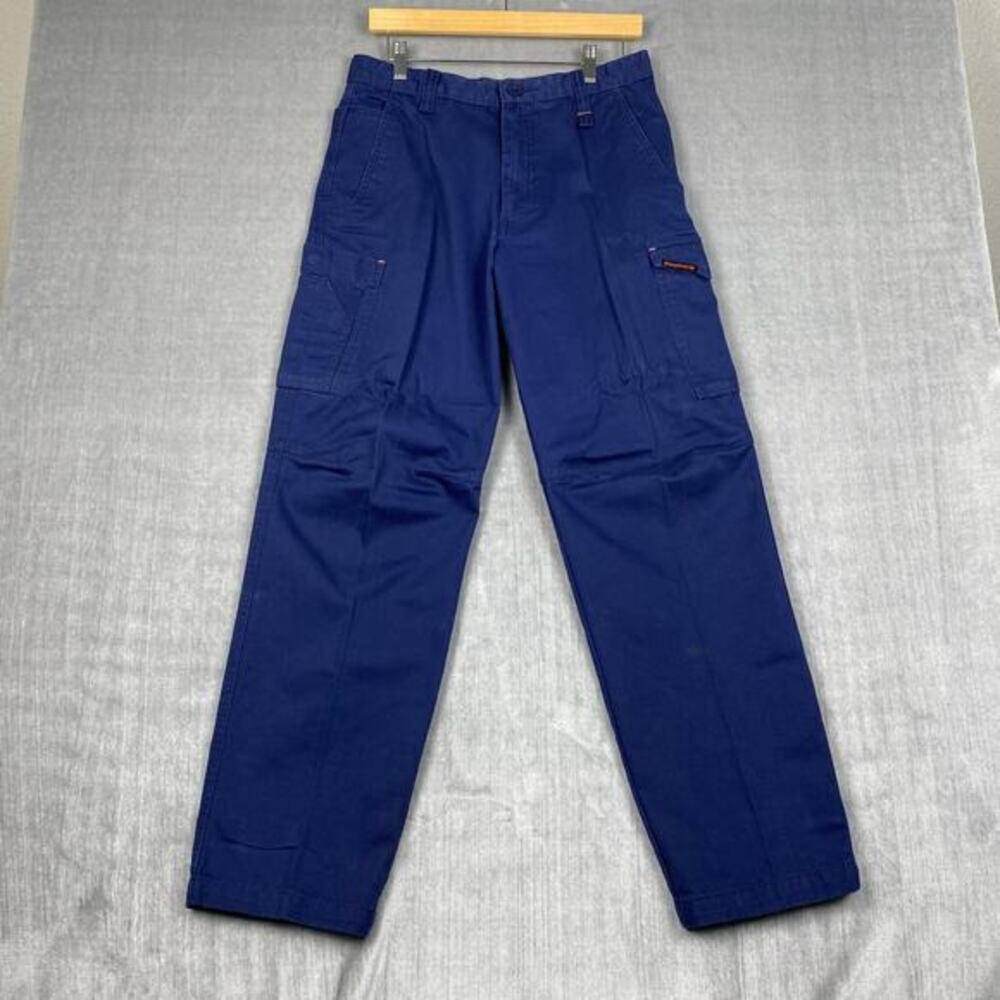 KingGee Cargo Pants Mens 30 x 31 Blue Workwear Tradie Y2K Utility‎ Gorpcore